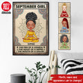 Personalized Poster - Canvas - Gift For Yoga Lover, Custom Birthday Gifts, September Birthday Gifts For Woman