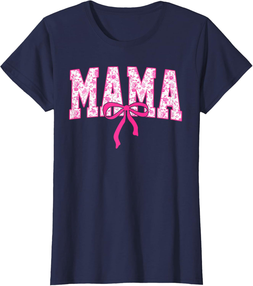 Coquette Pink Chinoiserie Mama Floral Bow Mom Mothers Day