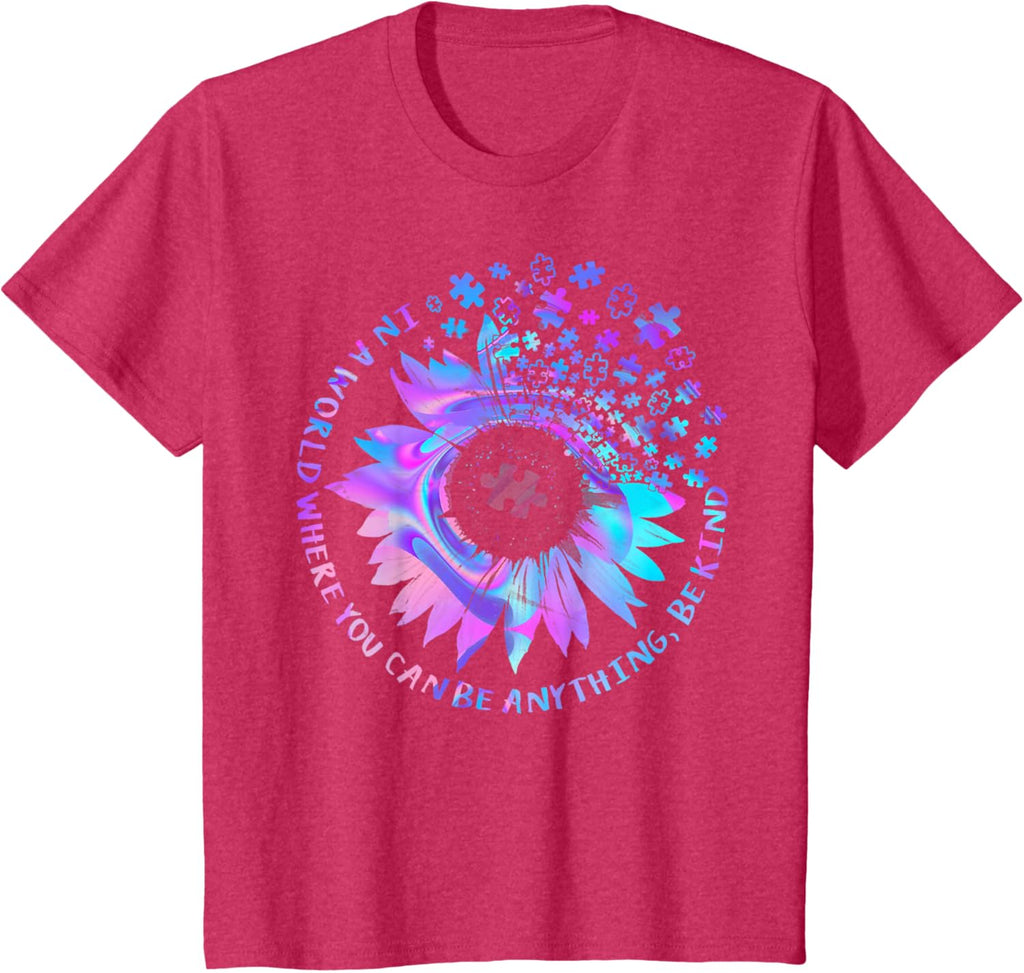 Be Kind Autism Awareness Kindness Sunflower Tie Dye Puzzle