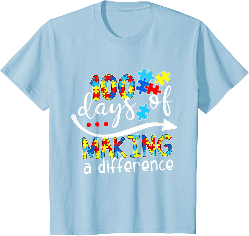 Autism 100 Days 100th day of school teacher autism awareness
