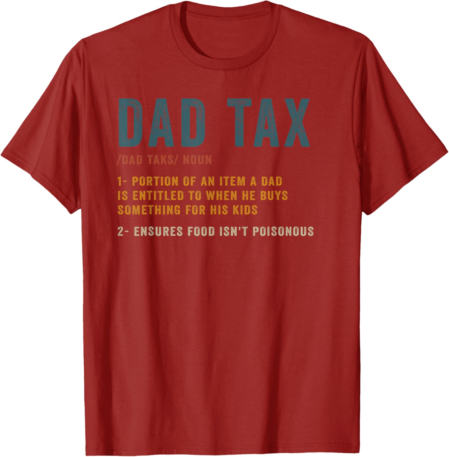 Vintage Dad Tax Definition Men Funny Father's Day