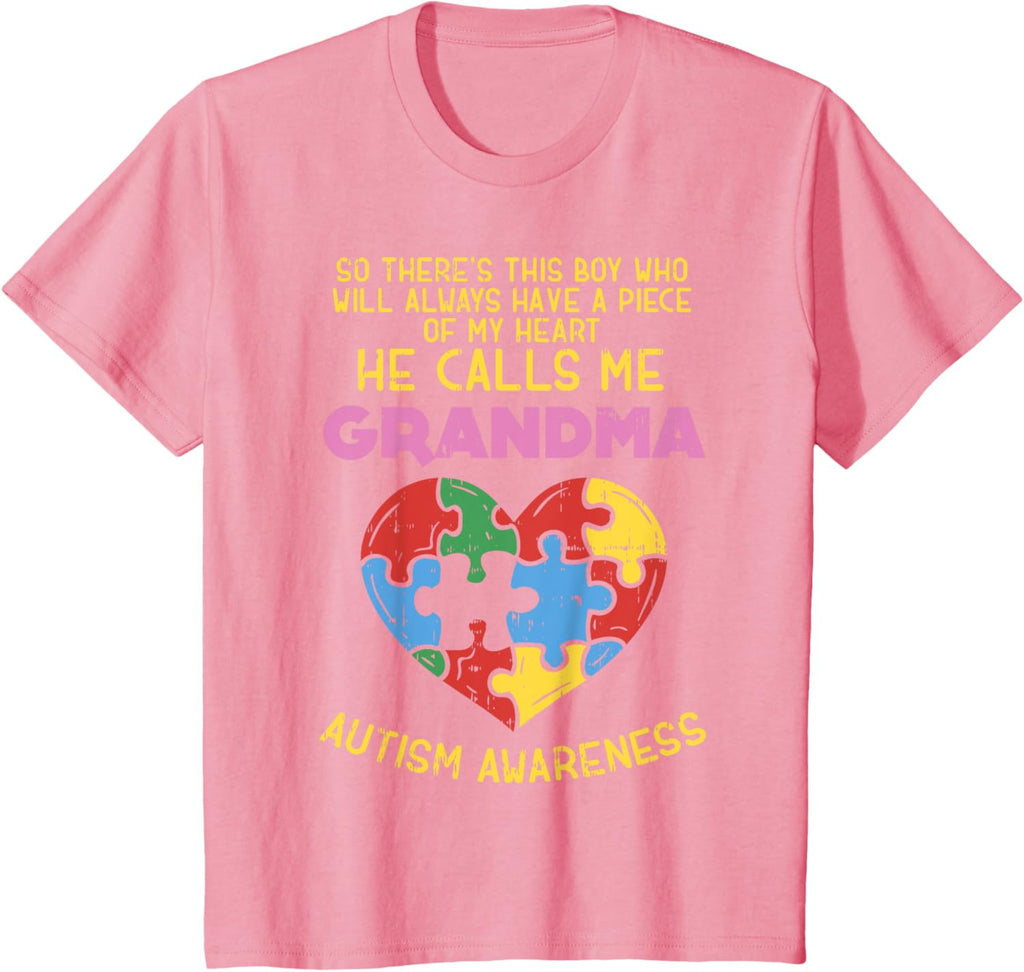 Grandma Autism Awareness Shirt Austistic Boy Piece My Heart