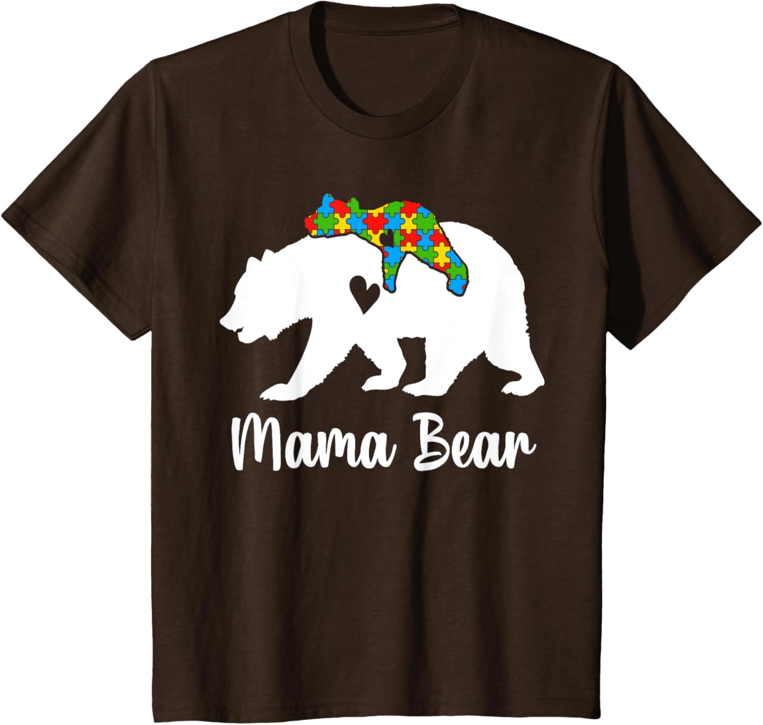 Mama Bear Love Support Autism Awareness Bear Family