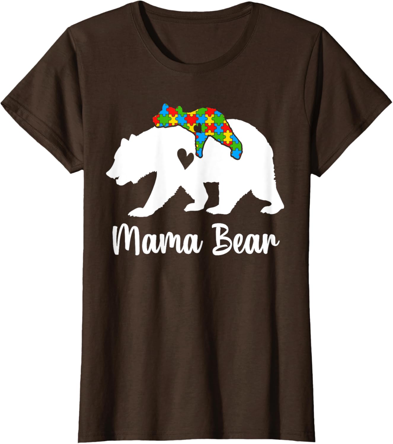 Mama Bear Love Support Autism Awareness Bear Family