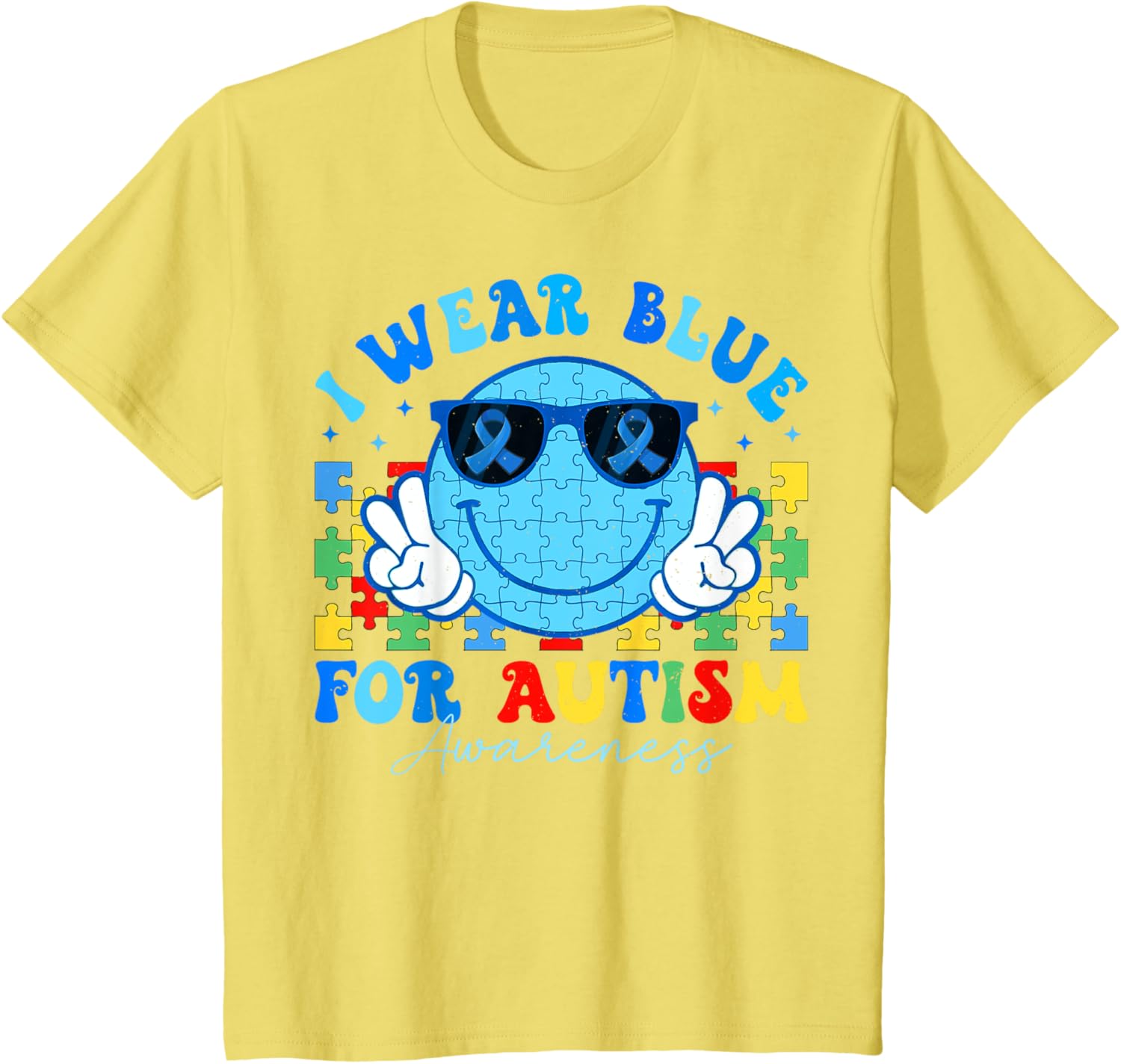 I Wear Blue For Autism Awareness Month Teacher Kids Boys