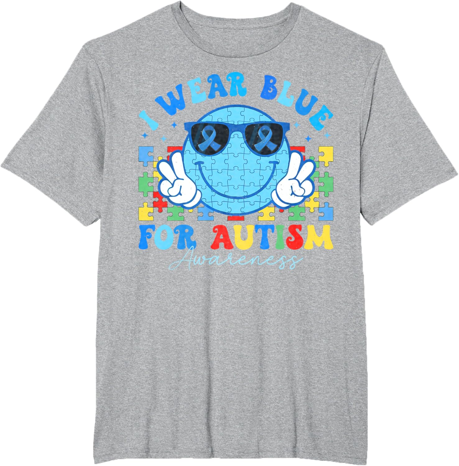 I Wear Blue For Autism Awareness Month Teacher Kids Boys
